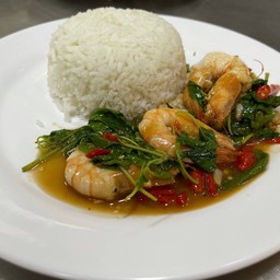 ข้าวกะเพรากุ้ง, ปลาหมึก, ทะเล, รวมมิตร (ครัว RX)