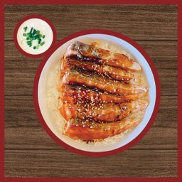 ข้าวหน้าแซลม่อนราดซอสเทริยากิ (แซลม่อน 200 กรัม)