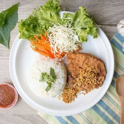 หรอยข้าวหมูทอด