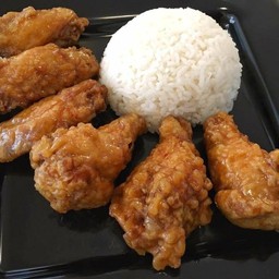 Jumbo Set ข้าว+ไก่กรอบเกาหลี 6 ชิ้น