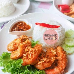 ข้าวกุ้งกรอบซอสมะขาม