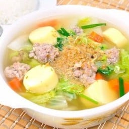 ต้มจืดหมูเด้งผักกาดขาว