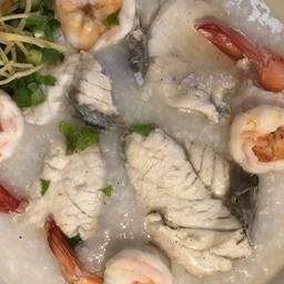โจ๊กปลา+กุ้ง