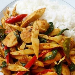 ผัดหน่อไม้+ข้าว