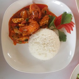 ข้าวราด ผัดผงกระหรีซีฟูดร์