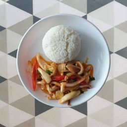 ข้าว + ผัดไข่เค็ม