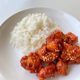 ข้าวไก่ซอสเกาหลี