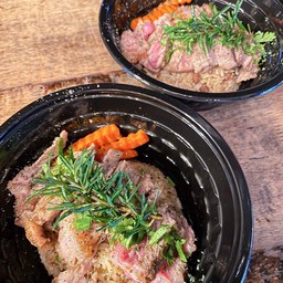 ข้าวผัดมันเนื้อ+เนื้อย่าง