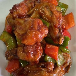 ผัดซอสเปรี้ยวหวาน หมู,หมึก,กุ้ง