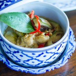 โรตีแกงเขียวหวานไก่