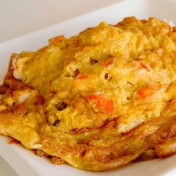 ไข่เจียวกุ้งหั่น ( กับข้าว)