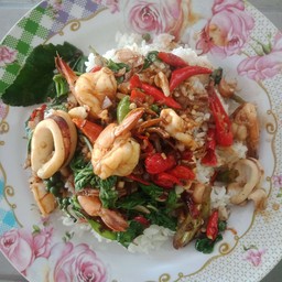 ข้าวผัดฉ่ากุ้ง,หมึก