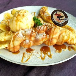 บานาน่าคาราเมลฮ่องกงวาฟเฟิล