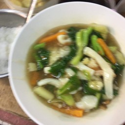 ราดหน้าปลาหมึก