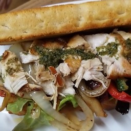 Focaccia Chicken Pesto Sandwich