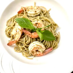 สปาเก็ตตี้ซอสเพรสโต้กุ้งสไตล์ไทย