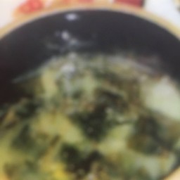 ซุปสาหร่ายใส่ #เนื้อ (#ต้องการใส่หมูแจ้งได้นะคะ)+ข้าว