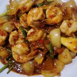 กุ้งผัดน้าพริกเผา