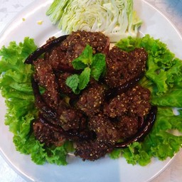 ลาบหมูทอด