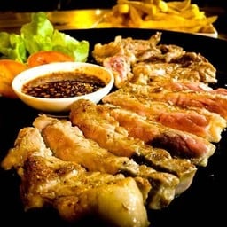 สเต๊กริบอายโคขุนจิ้มแจ่วชิ้นใหญ่