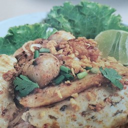เส้นหมี่ขาวยำแห้ง