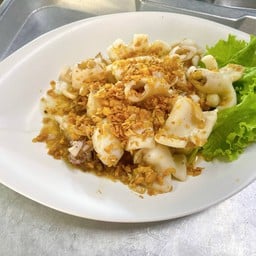 ปลาหมึกทอดกระเทียม