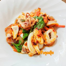 หมึกผัดไข่เค็ม