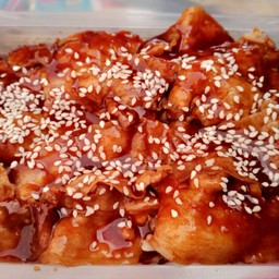 ข้าวหมูสไปซี่บาร์บีคิว