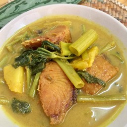 แกงเทโพผักบุ้งปลาเค็ม