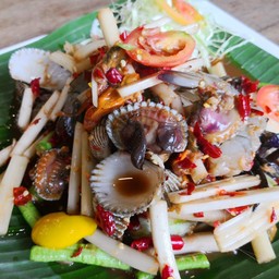 ตำไหลบัวหอยแครงกุ้งสดปูปลาร้า