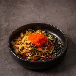 สปาเก็ตตี้โคตรกุ้ง ไข่กุ้งระเบิด