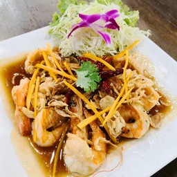 กุ้งราดซอสมะขาม