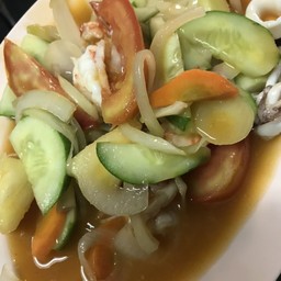 ผัดเปรี้ยวหวานกุ้ง