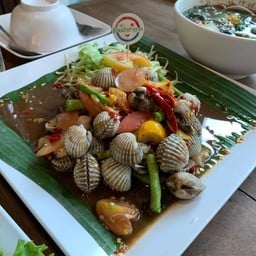 ตำเกาเหลาหอยแครง-ปูปลาร้า