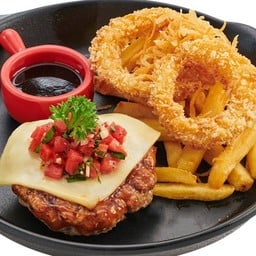 บีฟฮัมเบิร์กชีส บาร์บีคิวซัลซ่า