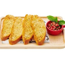 ขนมปังกระเทียม+ซัลซ่า