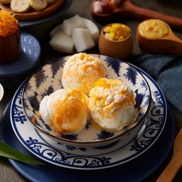 ไอติมกะทิสดไข่แข็ง (ไข่แดง 1 ฟอง)