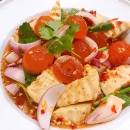 ยำหมูยอ ไข่แดง