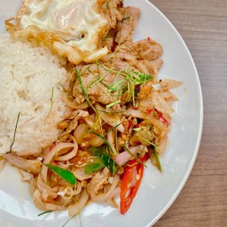 ข้าวหมูกะปิไข่ดาว(โปร)