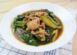 ข้าวคะน้าน้ำมันหอยหมู