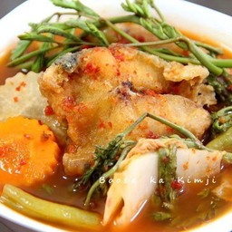 แกงส้มผักรวมปลาช่อน