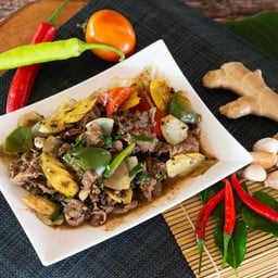 เก้งผัดพริกไทยดำ