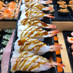 กุ้งซูชิราดสลัด+ซอสหวาน