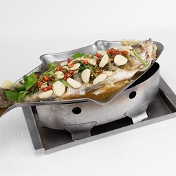 ปลากระพงนึ่งมะนาว