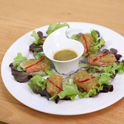 กุ้งห่อเเซลแซลมอน วาซาบิซีฟู๊ด