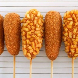 Seoul Chicken Corndog ต้นไทร มาร์เก็ต บีทีเอส แบริ่ง