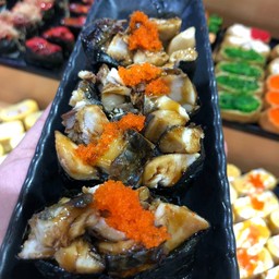 ซาบะซอสหวาน โรยไข่กุ้งส้ม