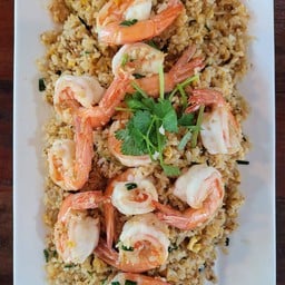 ข้าวผัดมันกุ้งกลาง