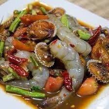 เกาเหลาหอยแครงกุ้งสด