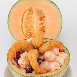 เมล่อนสลัดผลไม้ กุ้งกรอบ